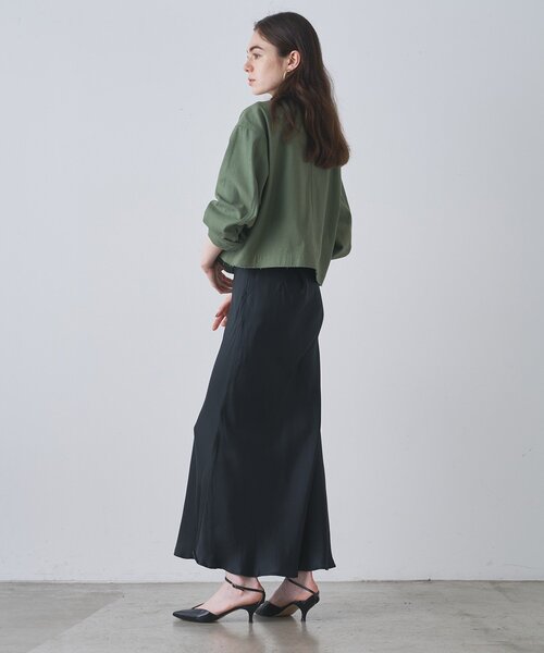 ドローイングナンバーズ 新品 キュプラバイアスマーメイドスカート ブラウン38 キュプラバイアスマーメイドスカート | Drawing Numbers