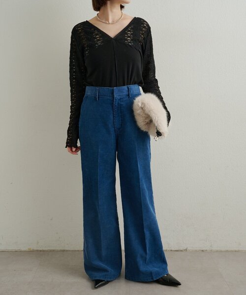 Omekashi（オメカシ）の「コーデュロイパンツ（その他パンツ・レディース・ブルー/ブラウン/ピンク・36/38）」の5枚目の写真