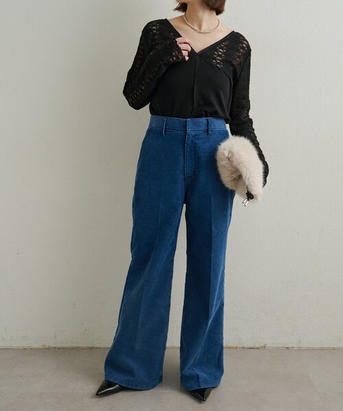 Omekashi（オメカシ）の「コーデュロイパンツ（その他パンツ・レディース・ブルー/ブラウン/ピンク・36/38）」の6枚目の写真