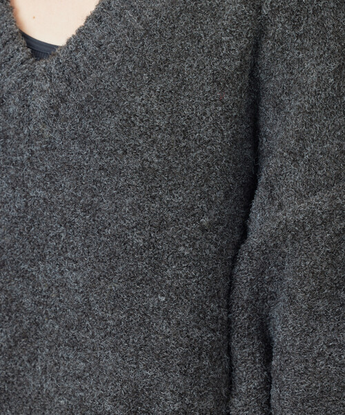 FREAK'S STORE(フリークスストア)の「限定展開 ミニ ブークレ Vネック ニット ワンピース(ワンピース・レディース・ブラック/ブラウン/ブルー/グレー/ナチュラル・フリ-)」の17枚目の写真