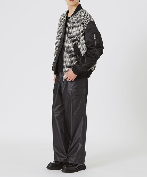 LOVELESS（ラブレス）の「ファンシーツイードコンビMA-1（MA-1・メンズ・チャコールグレー・M/S）」の5枚目の写真