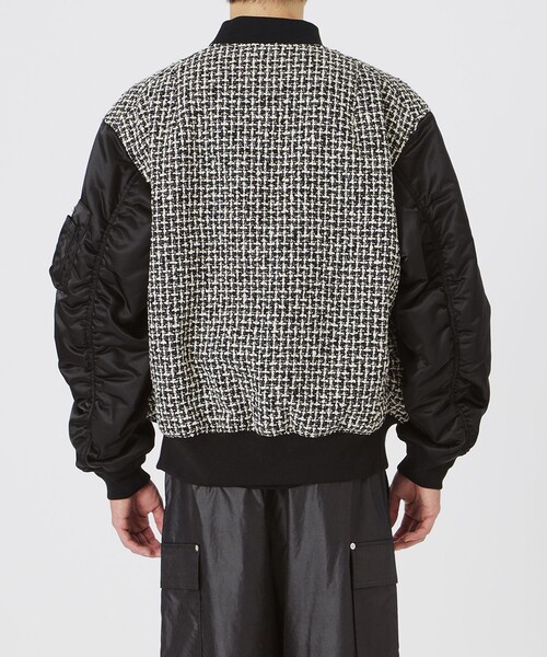 LOVELESS（ラブレス）の「ファンシーツイードコンビMA-1（MA-1・メンズ・チャコールグレー・M/S）」の8枚目の写真