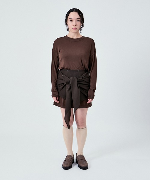 M TO R(ムウトアール)の「3WAY LAYERD HOODIE(アンサンブル・レディース・ダークブラウン/ブラック・FREE)」の14枚目の写真