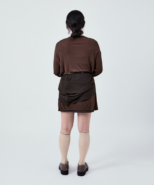M TO R(ムウトアール)の「3WAY LAYERD HOODIE(アンサンブル・レディース・ダークブラウン/ブラック・FREE)」の15枚目の写真
