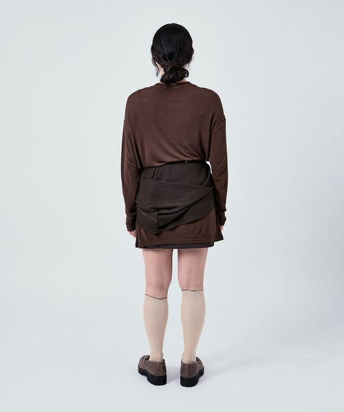 M TO R(ムウトアール)の「3WAY LAYERD HOODIE(アンサンブル・レディース・ダークブラウン/ブラック・FREE)」の16枚目の写真