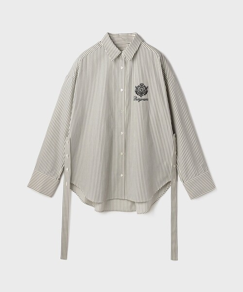 Diagram（ダイアグラム）の「エンブレム刺繍シャツ（シャツ/ブラウス・レディース・サックスブルー/ブラック・38/36）」の4枚目の写真