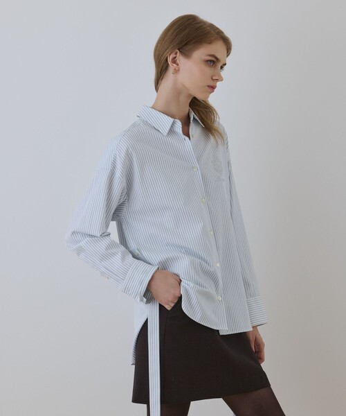 Diagram（ダイアグラム）の「エンブレム刺繍シャツ（シャツ/ブラウス・レディース・サックスブルー/ブラック・38/36）」の11枚目の写真