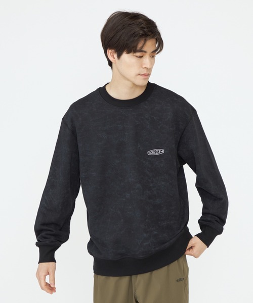 KEEN(キーン)の「HARVEST TECH POWDER CREW / ハーベスト テック パウダー クルー(スウェット・メンズ・ブラック・S/M/L/XL)」の1枚目の写真
