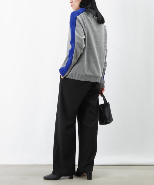 LUCA/LADY LUCK LUCA（ルカ/レディラックルカ）の「LC/LLL 裏毛袖ラインボトルネックニット（Tシャツ/カットソー・レディース・ブラック/ライトベージュ/グレー・FREE）」の18枚目の写真