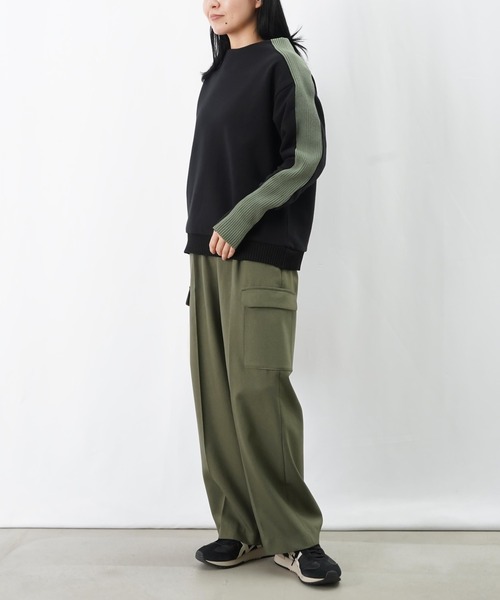 LUCA/LADY LUCK LUCA（ルカ/レディラックルカ）の「LC/LLL 裏毛袖ラインボトルネックニット（Tシャツ/カットソー・レディース・ブラック/ライトベージュ/グレー・FREE）」の12枚目の写真