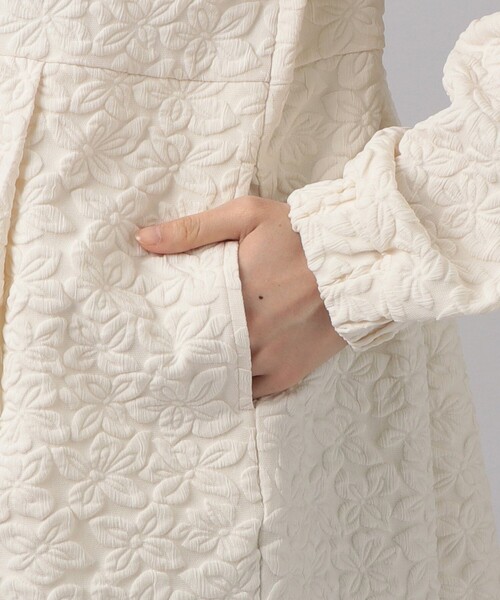 セール】フクレフラワージャカードノーカラージャケット（その他