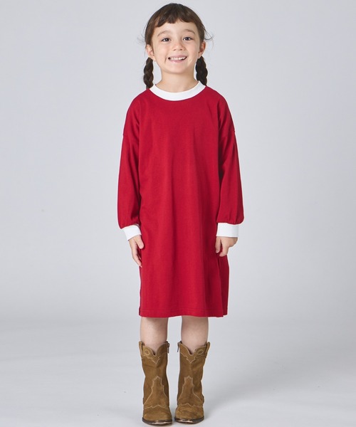 pairmanon（ペアマノン）の「【綿100%】ガールズ  バックプリントリンガー OP（ワンピース・キッズ・レッド系その他/ブラック/グレー・90/100/110/120/130/140/150）」の7枚目の写真