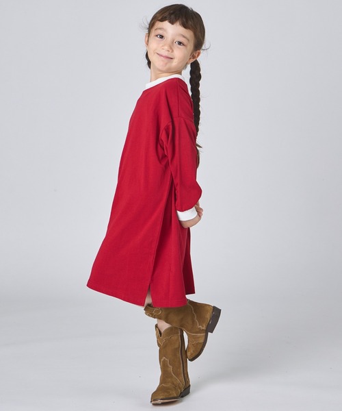 pairmanon（ペアマノン）の「【綿100%】ガールズ  バックプリントリンガー OP（ワンピース・キッズ・レッド系その他/ブラック/グレー・90/100/110/120/130/140/150）」の10枚目の写真