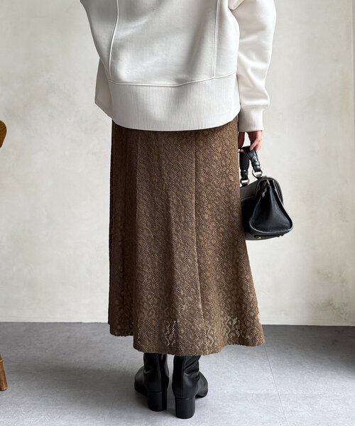 Chez toi（シェトワ）の「レイヤードフレアレーススカート（スカート・レディース・ホワイト/カーキ・FREE）」の14枚目の写真