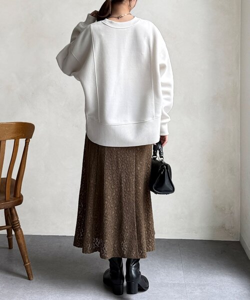 Chez toi（シェトワ）の「レイヤードフレアレーススカート（スカート・レディース・ホワイト/カーキ・FREE）」の18枚目の写真