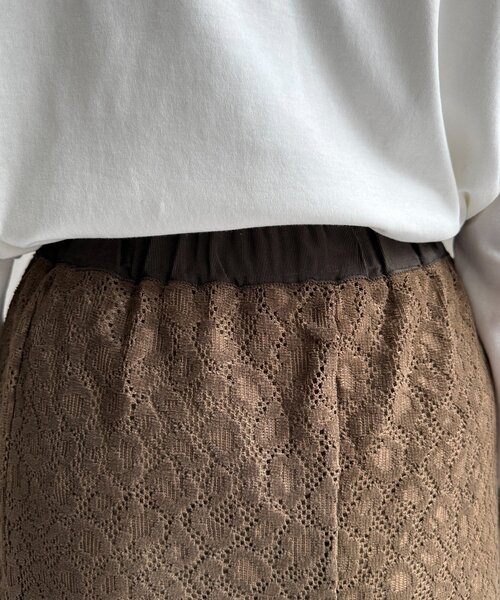 Chez toi（シェトワ）の「レイヤードフレアレーススカート（スカート・レディース・ホワイト/カーキ・FREE）」の22枚目の写真