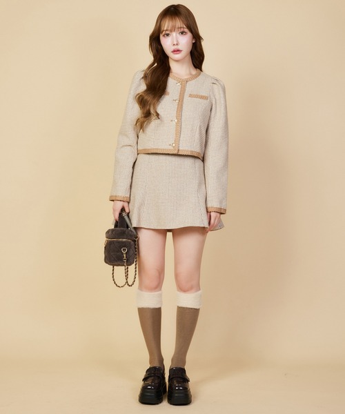 one after another NICE CLAUP（ワンアフターアナザーナイスクラップ）の「【S/Mサイズあり】アソートフレアミニスカート（スカート・レディース・ブラック/ベージュ/アイボリー/ブラック系その他・SMALL/MEDIUM）」の5枚目の写真