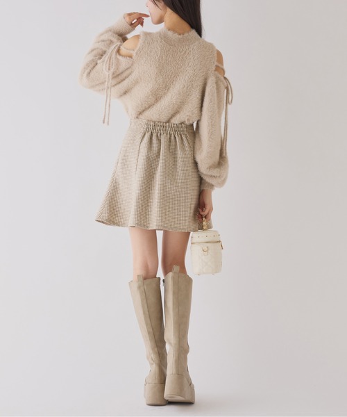 one after another NICE CLAUP（ワンアフターアナザーナイスクラップ）の「【S/Mサイズあり】アソートフレアミニスカート（スカート・レディース・ブラック/ベージュ/アイボリー/ブラック系その他・SMALL/MEDIUM）」の12枚目の写真