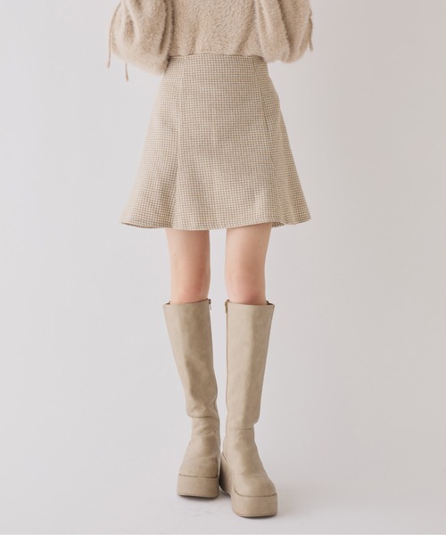 one after another NICE CLAUP（ワンアフターアナザーナイスクラップ）の「【S/Mサイズあり】アソートフレアミニスカート（スカート・レディース・ブラック/ベージュ/アイボリー/ブラック系その他・SMALL/MEDIUM）」の13枚目の写真