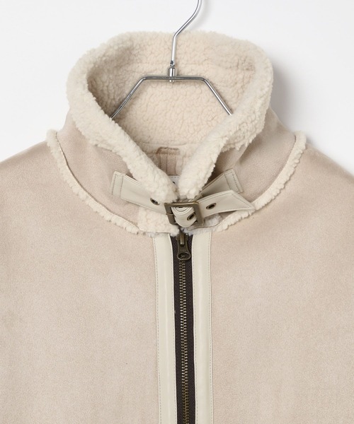 GLOBAL WORK（グローバルワーク）の「フェイクムートンジップジャケット/AND YUA ANY/577826（ムートンコート・キッズ・ブラック/ベージュ・FREE）」の4枚目の写真