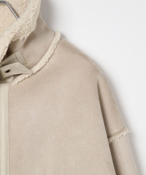 GLOBAL WORK（グローバルワーク）の「フェイクムートンジップジャケット/AND YUA ANY/577826（ムートンコート・キッズ・ブラック/ベージュ・FREE）」の6枚目の写真