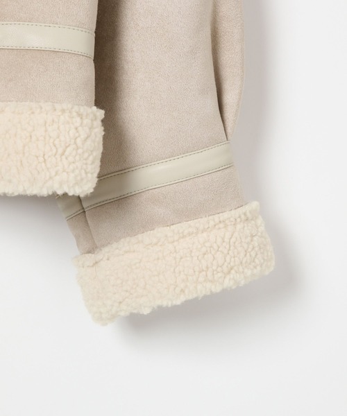 GLOBAL WORK（グローバルワーク）の「フェイクムートンジップジャケット/AND YUA ANY/577826（ムートンコート・キッズ・ブラック/ベージュ・FREE）」の8枚目の写真