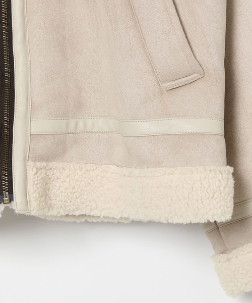 GLOBAL WORK（グローバルワーク）の「フェイクムートンジップジャケット/AND YUA ANY/577826（ムートンコート・キッズ・ブラック/ベージュ・FREE）」の10枚目の写真