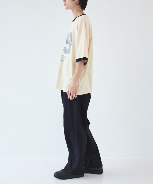 FACCIES（ファチーズ）の「【FACCIES】別注 RINGER TEE（Tシャツ/カットソー・メンズ・ホワイト/ブラック・1/2）」の4枚目の写真