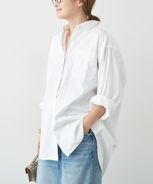 Deuxieme Classe(ドゥーズィエムクラス)の「Filroi Over シャツ(シャツ/ブラウス・レディース・ホワイト/ブラウン・FREE)」の1枚目の写真