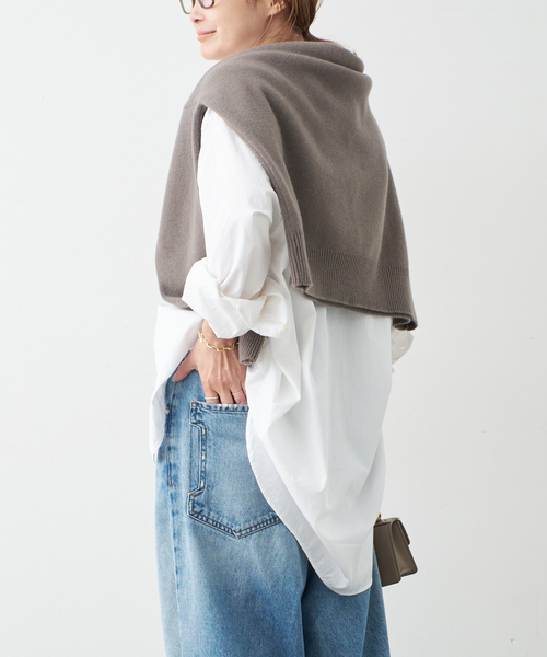 Deuxieme Classe(ドゥーズィエムクラス)の「Filroi Over シャツ(シャツ/ブラウス・レディース・ホワイト/ブラウン・FREE)」の8枚目の写真