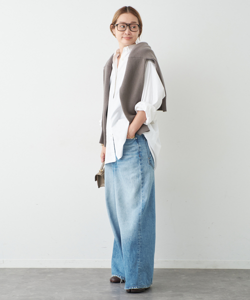 Deuxieme Classe(ドゥーズィエムクラス)の「Filroi Over シャツ(シャツ/ブラウス・レディース・ホワイト/ブラウン・FREE)」の7枚目の写真