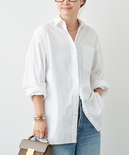 Deuxieme Classe(ドゥーズィエムクラス)の「Filroi Over シャツ(シャツ/ブラウス・レディース・ホワイト/ブラウン・FREE)」の17枚目の写真