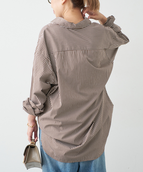 Deuxieme Classe(ドゥーズィエムクラス)の「Filroi Over シャツ(シャツ/ブラウス・レディース・ホワイト/ブラウン・FREE)」の18枚目の写真