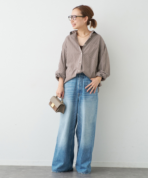 Deuxieme Classe(ドゥーズィエムクラス)の「Filroi Over シャツ(シャツ/ブラウス・レディース・ホワイト/ブラウン・FREE)」の20枚目の写真