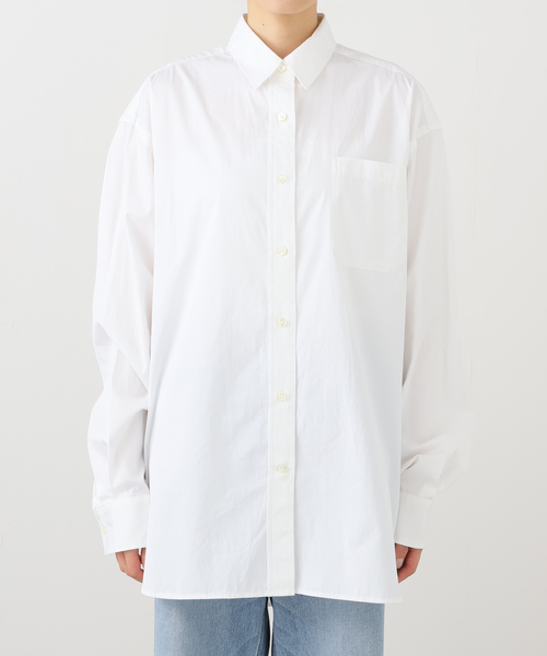 Deuxieme Classe(ドゥーズィエムクラス)の「Filroi Over シャツ(シャツ/ブラウス・レディース・ホワイト/ブラウン・FREE)」の4枚目の写真