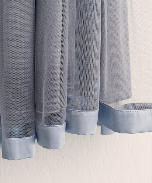 natural couture（ナチュラルクチュール）の「【WEB限定】サテンパイピングチュールスカート（スカート・レディース・ブラック/サックスブルー/オフホワイト/ブラウン・FREE）」の16枚目の写真