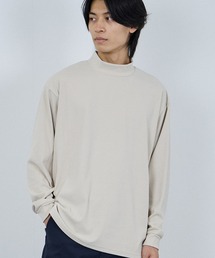 NAVY MAC-HEAT シルキータッチモックネック