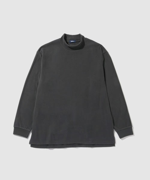 NAVY（ネイビー）の「NAVY MAC-HEAT シルキータッチモックネック（Tシャツ/カットソー・メンズ・ベージュ/グレー/オフホワイト/ブラック・L/M/S/XL）」の19枚目の写真