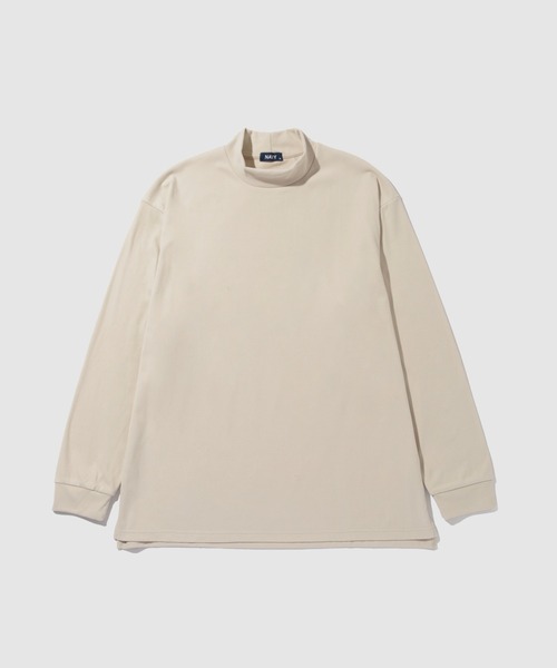 NAVY（ネイビー）の「NAVY MAC-HEAT シルキータッチモックネック（Tシャツ/カットソー・メンズ・ベージュ/グレー/オフホワイト/ブラック・L/M/S/XL）」の20枚目の写真