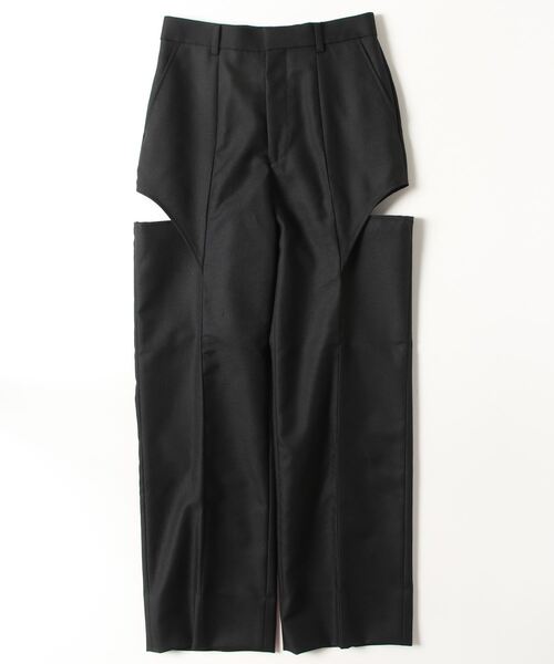 JOHN LAWRENCE SULLIVAN（ジョンローレンスサリバン）の「WOOL MOHAIR GABARDINE HOLLOWED OUT PANTS（スラックス・レディース・ブラウン/ブラック・X-SMALL/SMALL）」の2枚目の写真