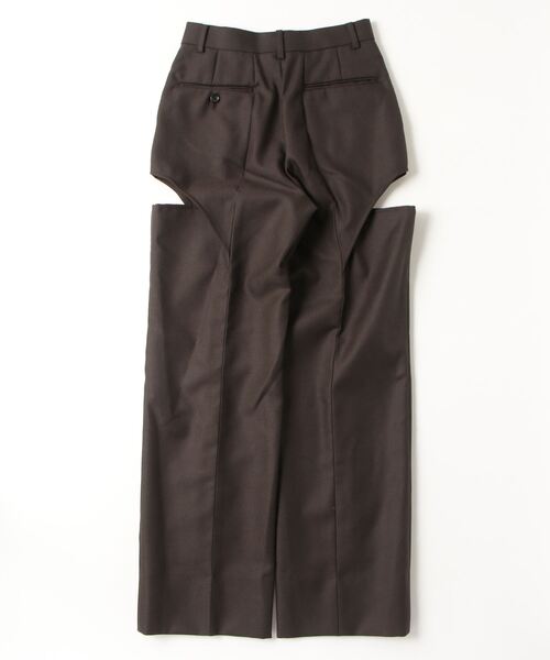 JOHN LAWRENCE SULLIVAN（ジョンローレンスサリバン）の「WOOL MOHAIR GABARDINE HOLLOWED OUT PANTS（スラックス・レディース・ブラウン/ブラック・X-SMALL/SMALL）」の3枚目の写真