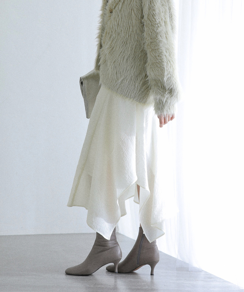 La TOTALITE(ラトータリテ)の「ラッフルシアーミディスカート(スカート・レディース・アイボリー/ブラウン・36/38)」の1枚目の写真