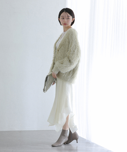 La TOTALITE(ラトータリテ)の「ラッフルシアーミディスカート(スカート・レディース・アイボリー/ブラウン・36/38)」の20枚目の写真