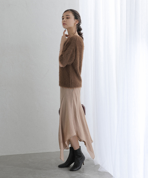 La TOTALITE(ラトータリテ)の「ラッフルシアーミディスカート(スカート・レディース・アイボリー/ブラウン・36/38)」の3枚目の写真