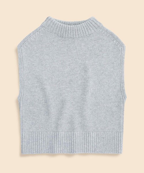 BROOKS BROTHERS(ブルックスブラザーズ)の「メリノウール モックネック ベスト(ベスト・レディース・グレー・MEDIUM/SMALL)」の1枚目の写真