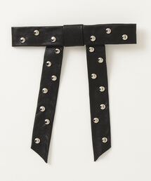 MAISON SPECIAL(]XyV)Leather Ribbon barrette / U[ob^(ob^/wANbv)