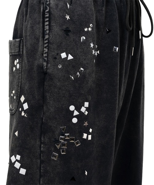 Maison MIHARA YASUHIRO(メゾンミハラヤスヒロ)の「【MIHARAYASUHIRO/ミハラヤスヒロ】EMBELLISHED BLEACHED PANTS(スウェットパンツ・メンズ・グレー/ブラック・46)」の8枚目の写真