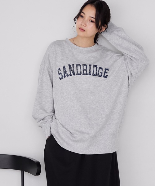 forksy.（フォルクシー）の「【forksy.】ヴィンテージライクロゴプリントオーバーサイズスウェット（スウェット・レディース・ブラック/ブラウン/ライトグレー/ナチュラル/チャコールグレー・FREE）」の8枚目の写真