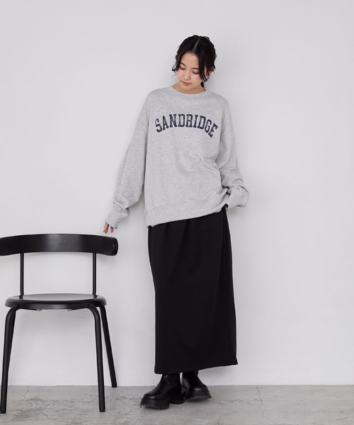 forksy.（フォルクシー）の「【forksy.】ヴィンテージライクロゴプリントオーバーサイズスウェット（スウェット・レディース・ブラック/ブラウン/ライトグレー/ナチュラル/チャコールグレー・FREE）」の11枚目の写真