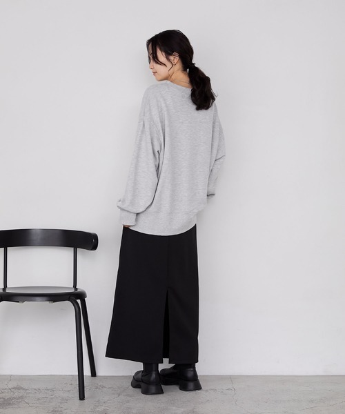 forksy.（フォルクシー）の「【forksy.】ヴィンテージライクロゴプリントオーバーサイズスウェット（スウェット・レディース・ブラック/ブラウン/ライトグレー/ナチュラル/チャコールグレー・FREE）」の13枚目の写真